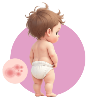 Bambino illustrato con irritazione