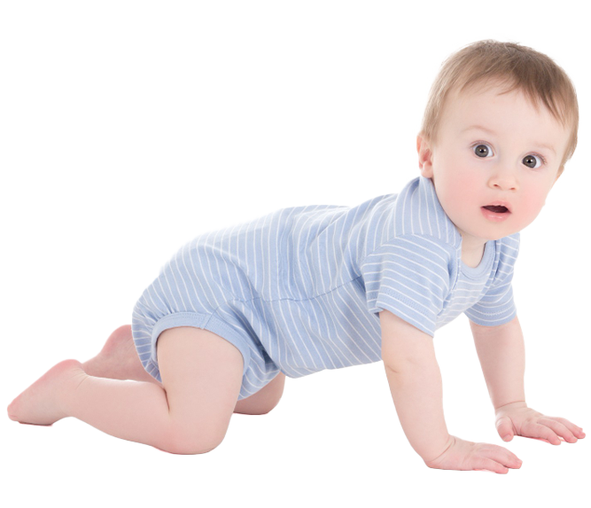 Bambino che gattona
